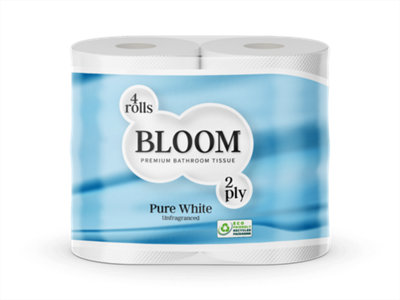 Bloom 2ply Toilet Roll White 10x4rolls