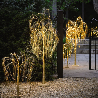 Bloom 5ft LED Illuminated Willow Tree Mains Operated Indoor or Outdoor Home Decoration Measures H150cm