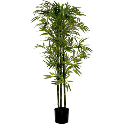 Bloom Artificial 5ft Potted Bamboo Tree - Faux Fake Realistic Green ...