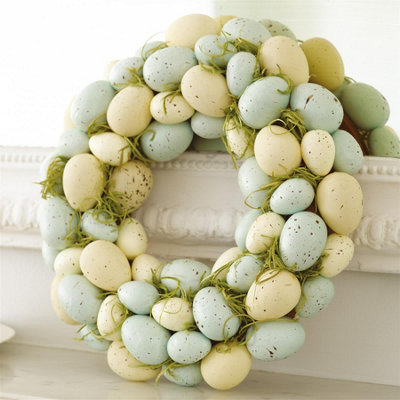 Bloom Artificial Blue Egg Round Wreath - 32cm Diameter Price Comparisons | Compare The Build
