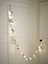Bloom Artificial Champagne Star LED Garland 120cm - Glittery Silver Baubles & Stars with 18 LED Lights - Indoor Home Festive Decor