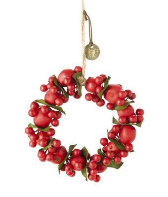 Bloom Artificial Fezziwig Hoop Round Autumn Wreath - Faux Foliage, Apple & Berry Wall, Door, Table Decoration - 13cm Diameter Price Comparisons | Compare The Build
