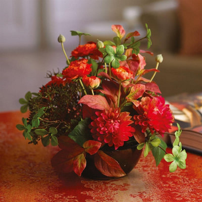 Large red on sale artificial flowers