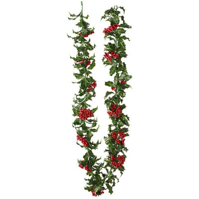 vertical christmas garland clip art
