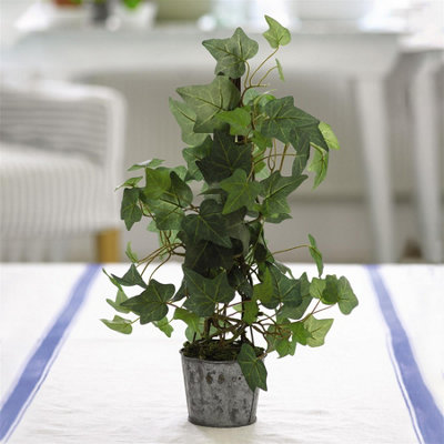 Bloom Artificial Ivy Plant in Zinc Pot H56cm x W20cm DIY at B&Q