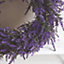 Bloom Artificial Lavender Wreath - Faux Fake Purple Flower Decoration for Wall, Door, Fireplace or Table Centre - 45cm Diameter