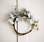 Bloom Artificial Medium Eucalyptus Round Hoop Wreath - Faux Foliage Home Wall, Door, Table Decoration - 23cm Diameter