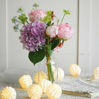 Floral Home Decor Faux Silk Mixed Arrangement in Pedestal Bowl & Reviews