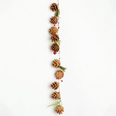 Bloom Artificial Painswick Garland - Faux Fake Foliage, Pinecones & Berries Indoor Home Festive Decoration - 55cm Price Comparisons | Compare The Build