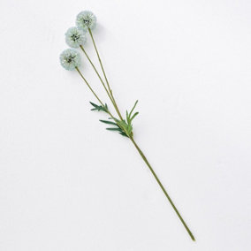 Bloom Artificial Single Allium Spray Stem - Faux Fake Lifelike Realistic Flower Indoor Home Decoration - Measures L73.5cm