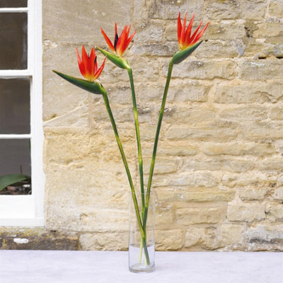 Bloom Artificial Single Bird of Paradise Stem Faux Fake Silk