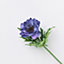 Bloom Artificial Single Blue Anemone Stem - Faux Fake Lifelike Realistic Flower Indoor Home Decoration - Measures L42cm