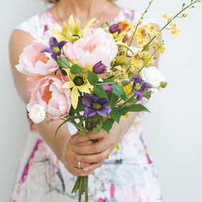 Bloom Artificial Wild Sophisticated Bouquet - Colourful Faux Flower Stem Arrangement - Measures H40cm x W20cm, Vase Not Included