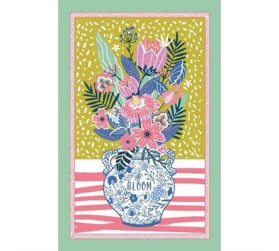 Bloom Floral Print 100% Cotton Tea Towel Price Comparisons | Compare The Build