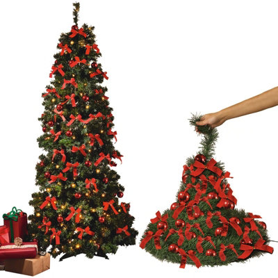 Bloom Pre-Lit Pop Up Christmas Xmas Tree - Indoor Home Festive ...