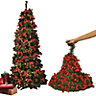 Bloom Pre-Lit Pop Up Christmas Xmas Tree - Indoor Home Festive Decoration - Measures H120cm x 50.5cm Diameter