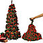 Bloom Pre-Lit Pop Up Christmas Xmas Tree - Indoor Home Festive Decoration - Measures H120cm x 50.5cm Diameter