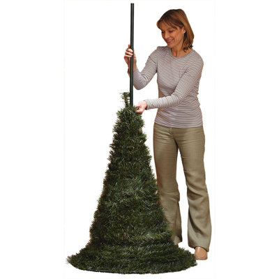 Bloom Pre-Lit Pop Up Christmas Xmas Tree - Indoor Home Festive Decoration - Measures H120cm x 50.5cm Diameter