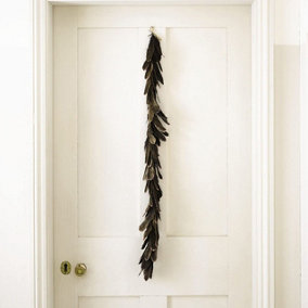 Bloom Real Feather Boa Garland - Indoor Home Mantelpiece, Door Frame, Bannister, Table Decoration - Measures L100cm