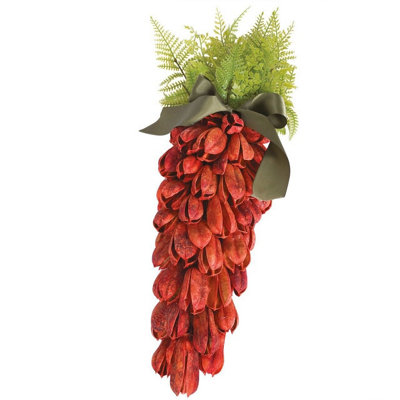 Bloom Seedpod Hanging Carrot Ornament - Indoor Home Rustic Easter Spring-Time Decoration - Measures H50 x W15cm