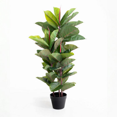 Blooming Artificial - 105cm / 3.5ft Faux Rubber Tree