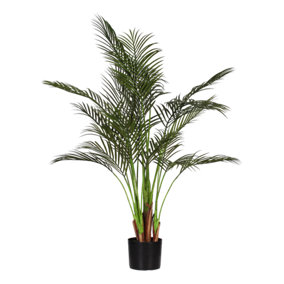 Blooming Artificial 120cm / 4ft Green Artificial Areca Palm  - Outdoor Fake Palm Tree - Pack of 1