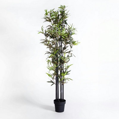 Blooming Artificial - 170cm / 5.5ft Artificial Black Stem Bamboo Tree