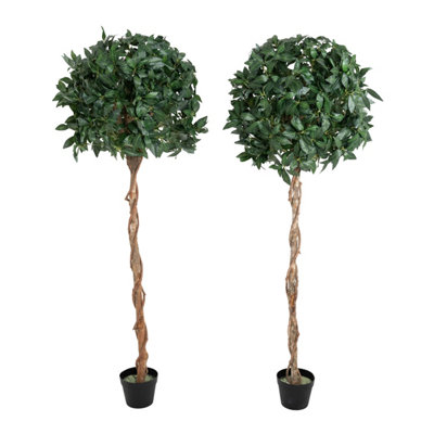 90cm Artificial Topiary Tree  Bay Laurel Plants for Display Home or Office -