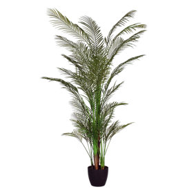 Blooming Artificial 200cm / 6.5ft Green Artificial Areca Palm  - Outdoor Fake Palm Tree - Pack of 1