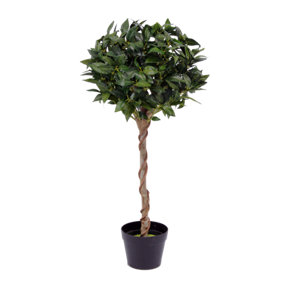 Blooming Artificial 3ft / 90cm Green Artificial Bay Laurel Tree  - Bay Fake Topiary Tree - Pack of 1