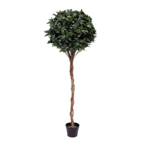 Blooming Artificial 5ft / 150cm Green Artificial Bay Laurel Tree  - Bay Fake Topiary Tree - Pack of 1