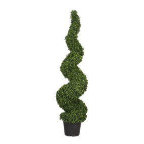 Blooming Artificial 5ft / 150cm Green Artificial Boxwood Spiral  - Spiral Topiary Tree - Pack of 1