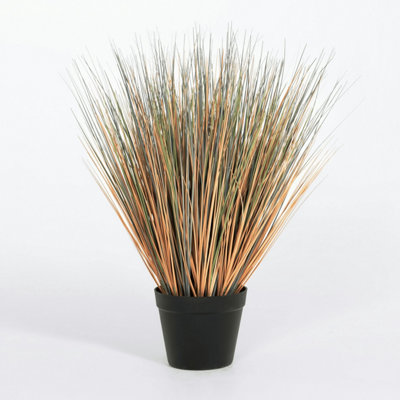 Blooming Artificial - 60cm / 2ft Green / Brown Artificial Carex Grass