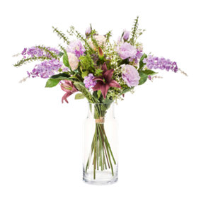 Blooming Artificial 65cm Artifical Amethyst Bouquet  - Fake Flower Arrangement - Pack of 1
