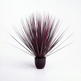 Blooming Artificial - 70cm / 2.25ft Purple Artificial Cordyline Grass - Indoor & Outdoor Use - Pack of 1