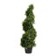 Blooming Artificial Pair of 3ft / 90cm Green Artificial Cedar Spiral - Spiral Topiary Tree, Pack of 2