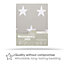 Bloomsbury Mill - Grey and White Stars Reversible Toddler Cot Bed Duvet Cover and Pillowcase Set - Cot Bed - 150 x 120cm