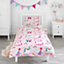 Bloomsbury Mill - Magic Unicorn Kids Toddler Cot Bed Duvet Cover and Pillowcase Set for Girls - Cot Bed - 150 x 120cm