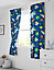 Bloomsbury Mill - Outer Space Curtains for Kids Bedroom, Lined Curtain Pair with Tie Backs 66 x 72 inch or 168cm x 183cm