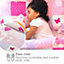Bloomsbury Mill - Patchwork Butterflies & Hearts Kids Double Bed Duvet Cover and Pillowcases Set for Girls - Double - 200 x 200cm