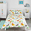 Bloomsbury Mill - Safari Adventure Kids Double Bed Duvet Cover and Pillowcases Set - Double - 200 x 200cm