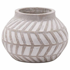 Bloomville Planter - Ceramic - L26 x W26 x H20 cm - Stone