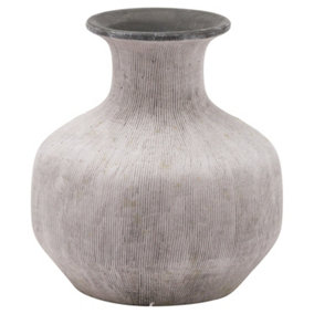 Bloomville Squat Vase - Ceramic - L24 x W24 x H26 cm - Stone