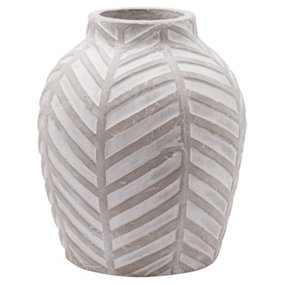 Bloomville Vase - Ceramic - L30 x W30 x H36 cm - Stone