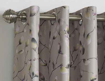 Blossom Bud Floral Eyelet Blockout Curtains
