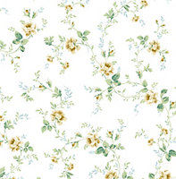 Blossom Floral Trail Peel and Stick Wallpaper