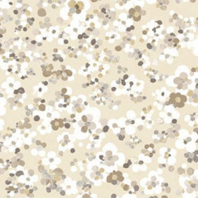 Blossom Floral Wallpaper Beige Yellow Grey Watercolour Neutral Paste The Wall