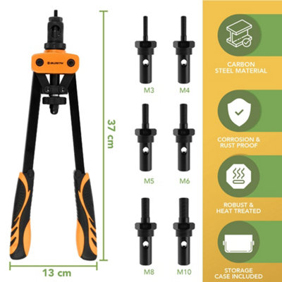 BLOSTM 14" Rivet Nut Tool Set with Riveting Pliers