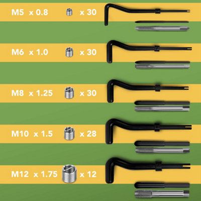 BLOSTM 151Pcs Thread Repair Kit - 6