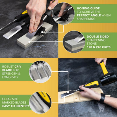 BLOSTM 8 Piece Wood Chisel Set - 4